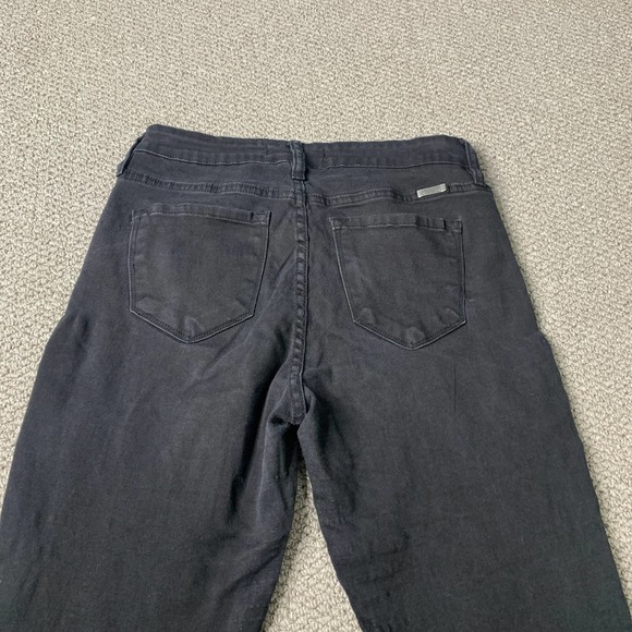 KanCan Womens Jeans Size 9/28 Black Denim Brielle High Rise Ankle Skinny Frayed - Picture 5 of 16